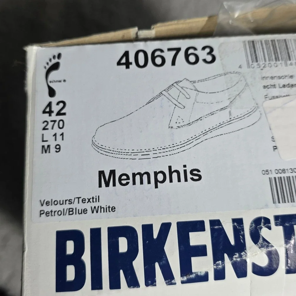 Birkenstock Memphis Suede TEAL TURQUOISE Tweed Loafers Shoes Mens EU 42 M9 L‎ 11